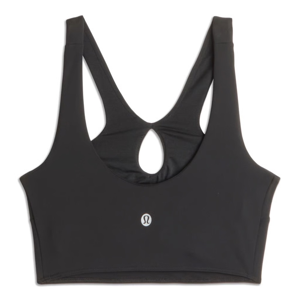 Lululemon Smooth-Cover Front Cut-Out Yoga Bra Black Size 4 - Picture 3 of 5